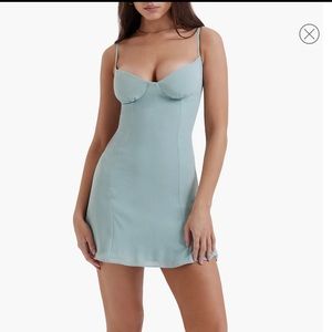 House of CB Christiana Floral Minidress in Light Jade NWOT
